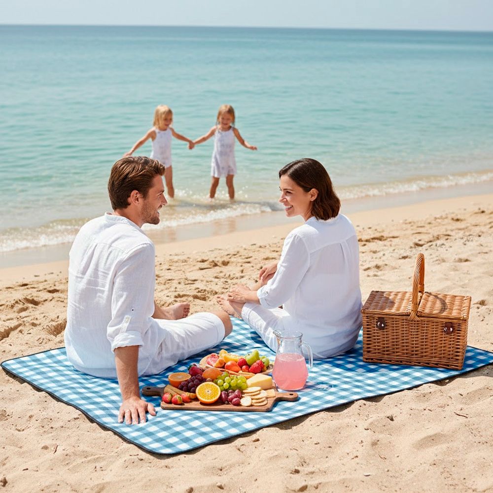 Плед флисовый двусторонний Soft Me Picnic 130х180см