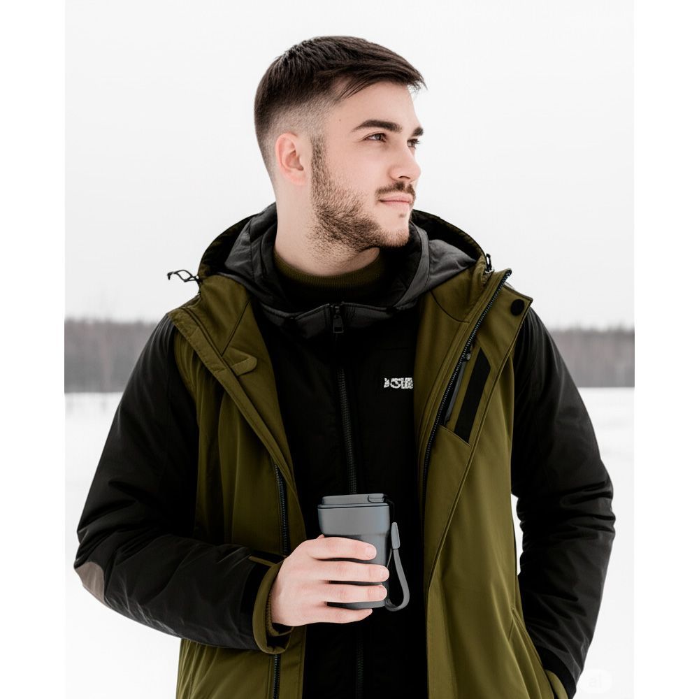 Термокружка 380 мл из нержавеющей стали Line Art Comfy, вакуумная